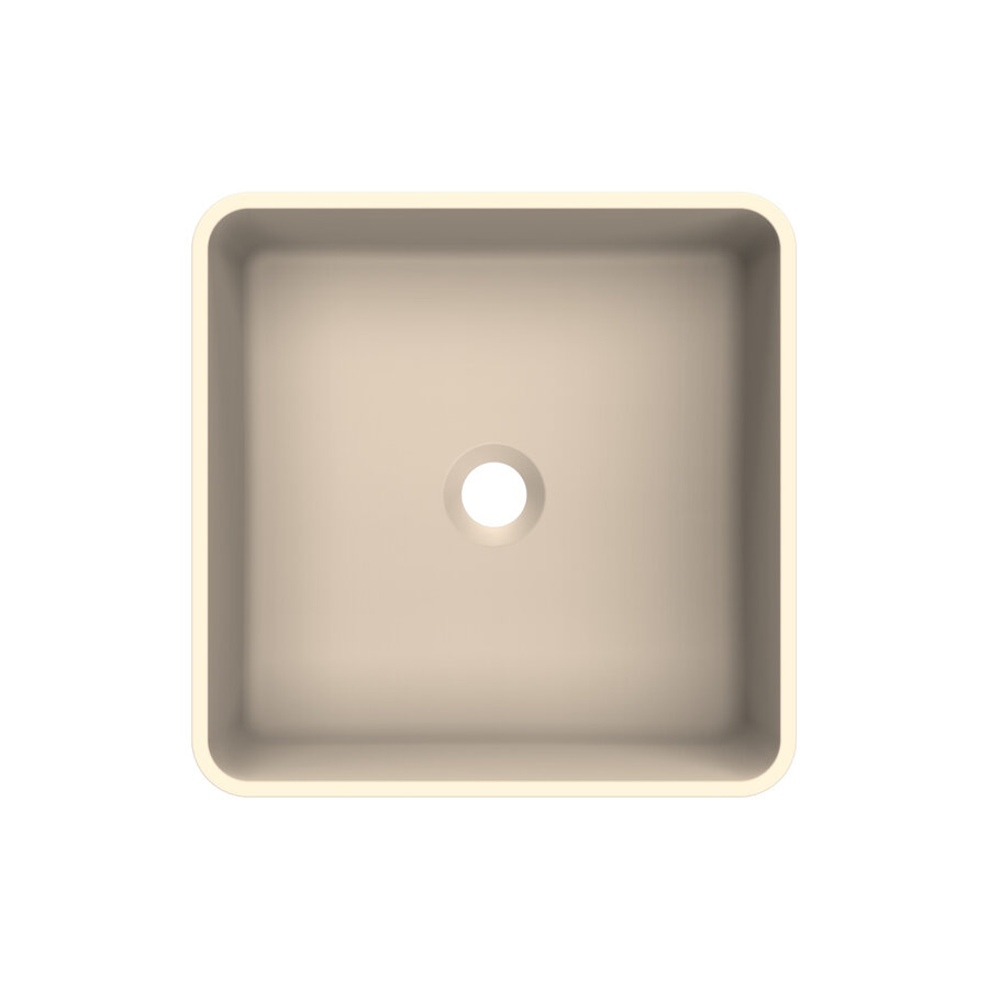 Arcqua Case Opbouw Waskom Vierkant 37x37 Mat Zand