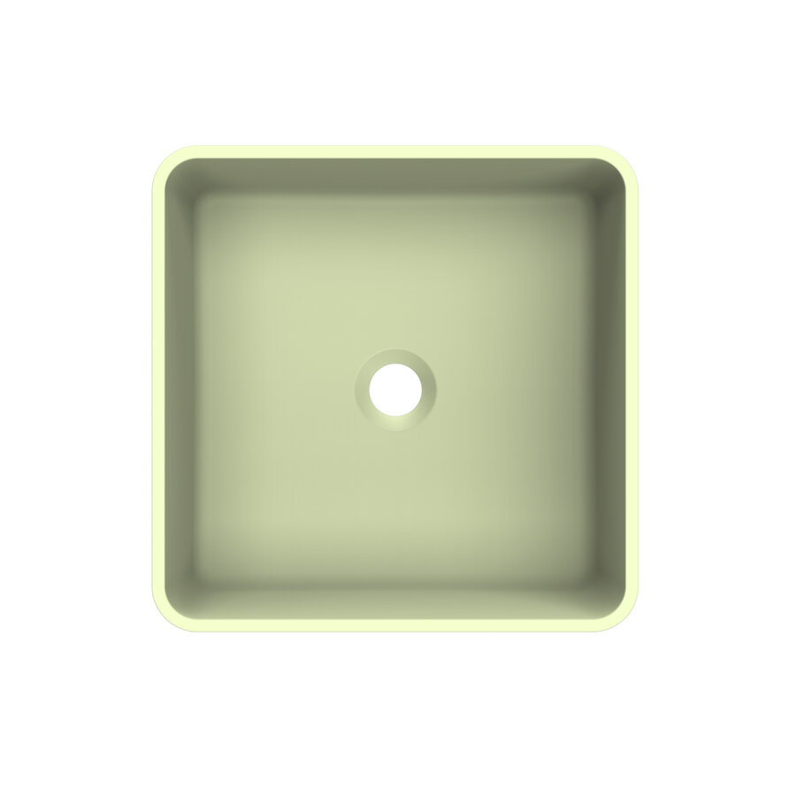 Arcqua Case Opbouw Waskom Vierkant 37x37 Mat Pastel Groen