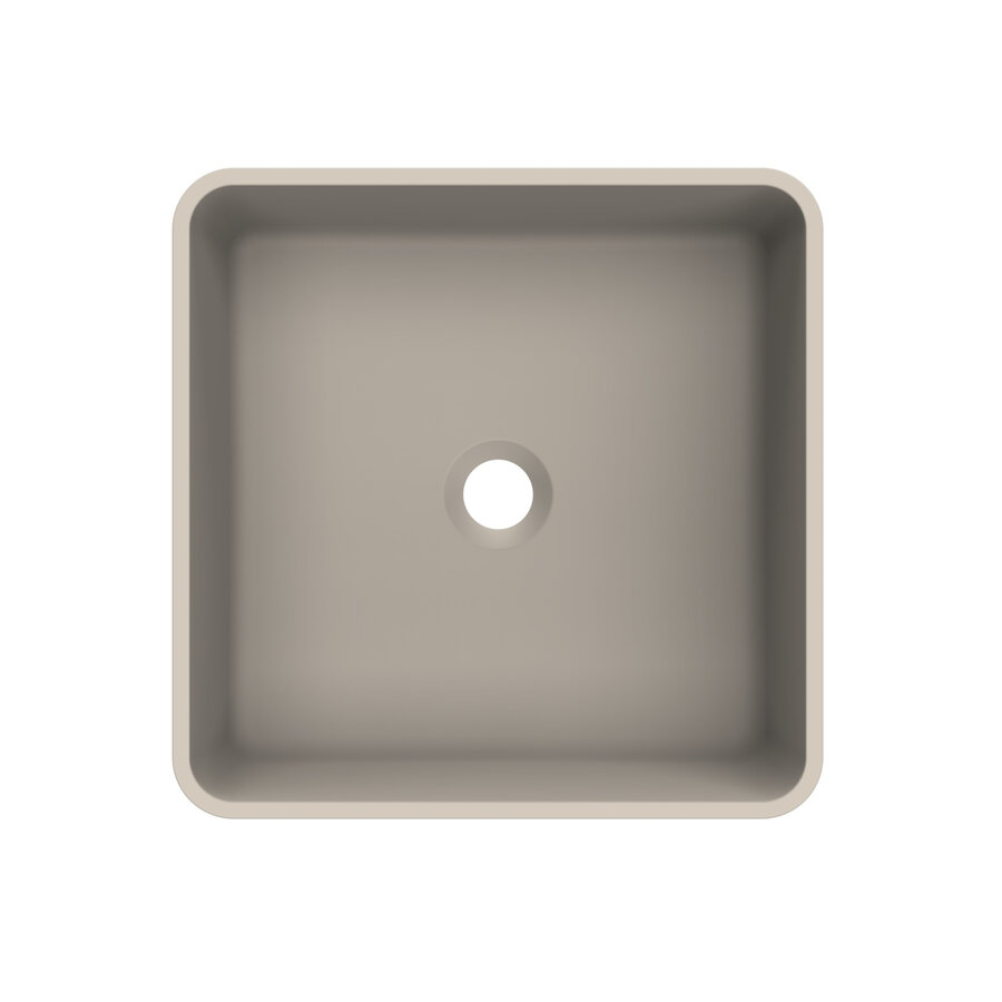 Arcqua Case Opbouw Waskom Vierkant 37x37 Mat Klei