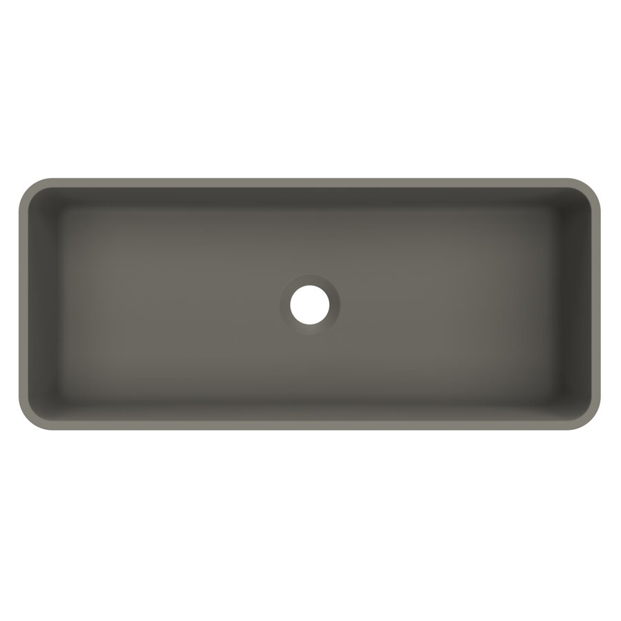 Arcqua Case Opbouw Waskom Rechthoek 60x26 Mat Quartz Grijs
