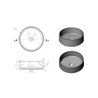 Arcqua Case Opbouw Waskom Rond 40 Mat Quartz Grijs