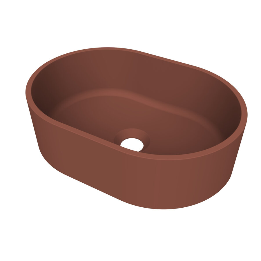 Arcqua Case opbouw waskom ovaal 40x28 mat Terracotta