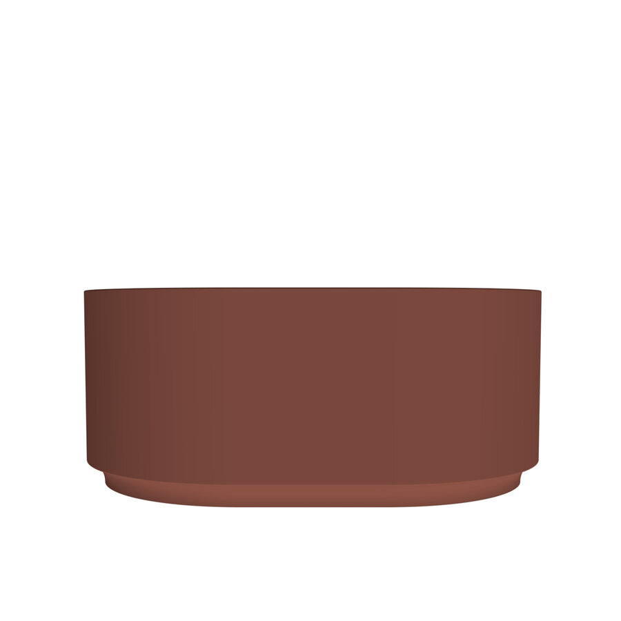 Arcqua Case opbouw waskom ovaal 40x28 mat Terracotta