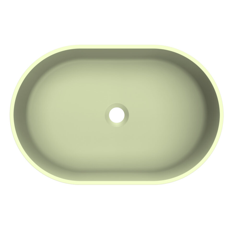 Arcqua Case Opbouw Waskom Ovaal 55x36 Mat Pastel Groen