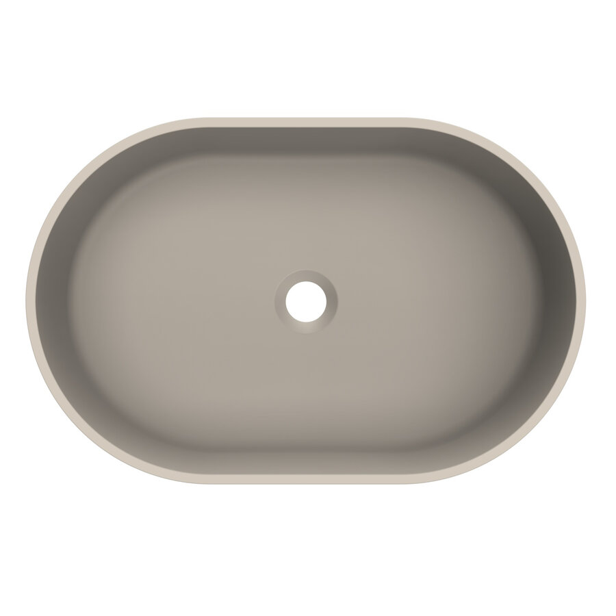 Arcqua Case opbouw waskom ovaal 55x36 mat Klei