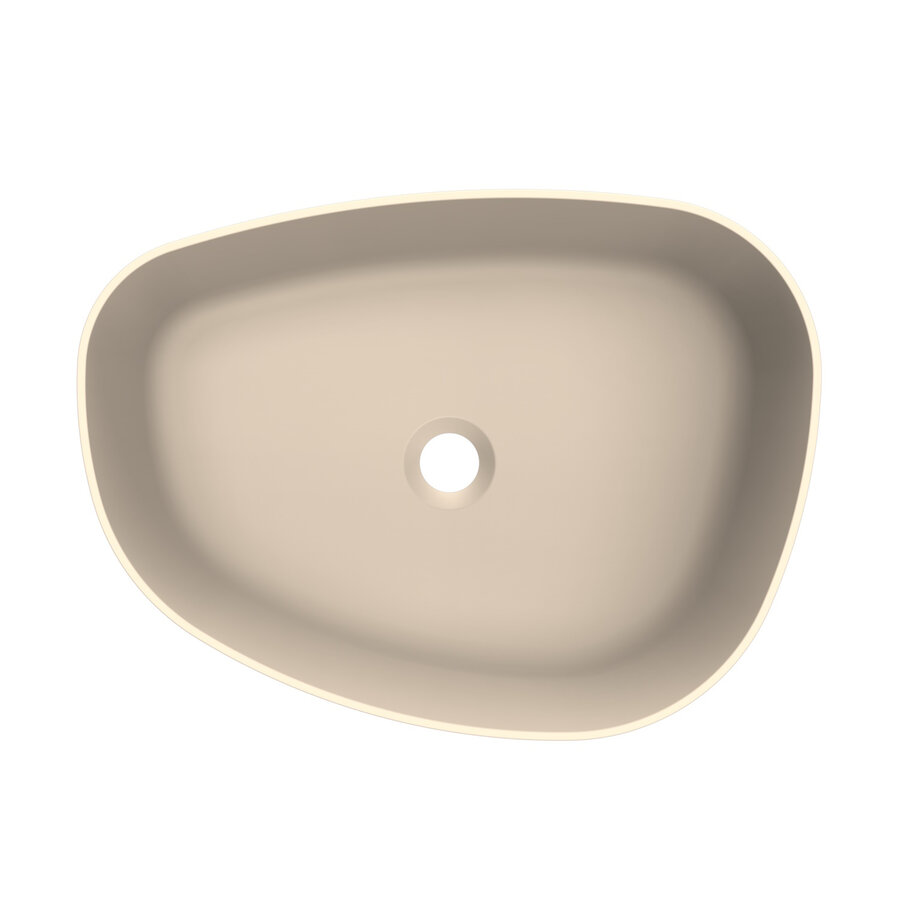 Arcqua Rocker Opbouw Waskom Organisch R 50x37 Mat Zand