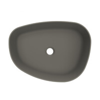 Arcqua Rocker Opbouw Waskom Organisch R 50x37 Mat Quartz Grijs
