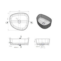 Arcqua Rocker Opbouw Waskom Organisch R 50x37 Mat Truffel