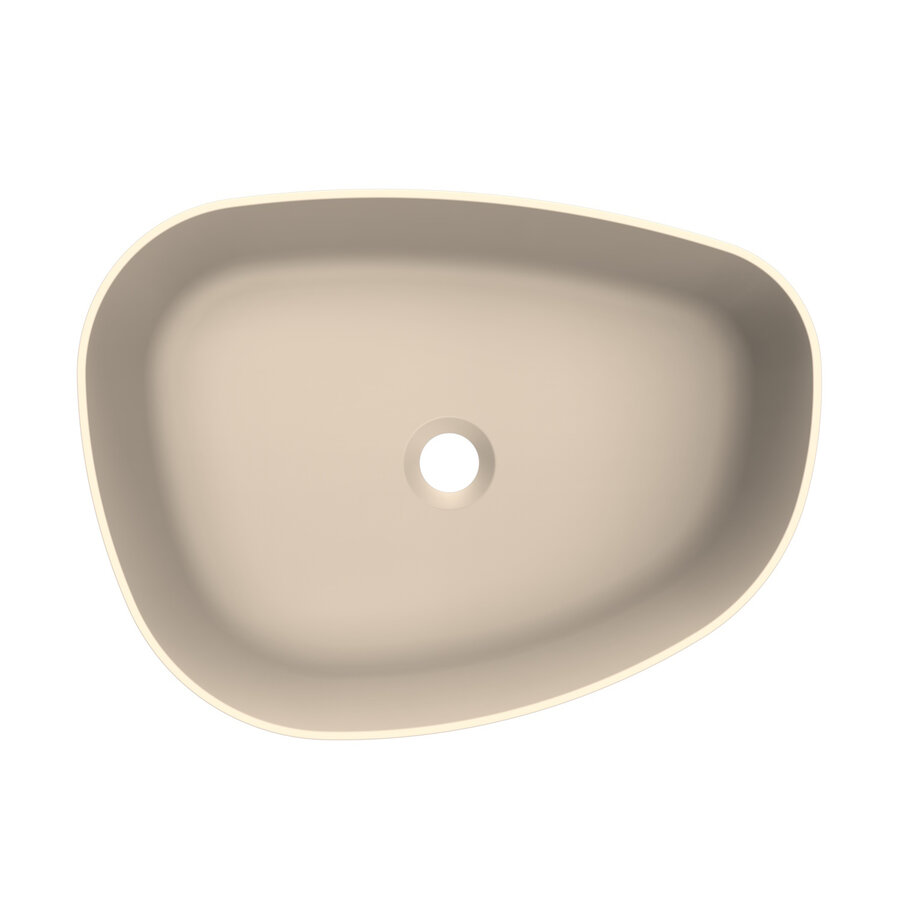 Arcqua Rocker Opbouw Waskom Organisch L 50x37 Mat Zand