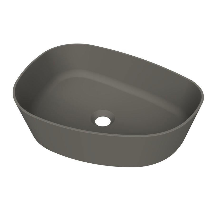 Arcqua Rocker Opbouw Waskom Organisch L 50x37 Mat Quartz Grijs