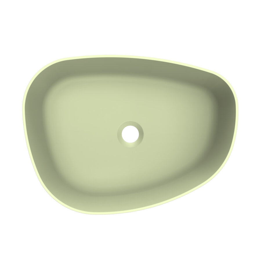 Arcqua Rocker Opbouw Waskom Organisch L 50x37 Mat Pastel Groen