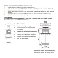 Arcqua Pop-up Waste Wastafel 1 1/4 Universeel Mat Quartz Grijs