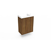 Fonteinkast Maddison Oak Arcqua Luna 40x55x28 cm Incl. Fontein Glans Wit Zonder Overloop