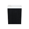 Arcqua Fonteinkast Black Oak Arcqua Luna 40x55x28 cm Incl. Fontein Mat Wit Met Overloop