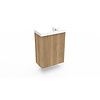 Arcqua Fonteinkast Halifax Oak Arcqua Ridge 40x55x28 cm Incl. Fontein Glans Wit Met Overloop