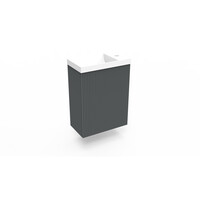 Fonteinkast Cement Arcqua Ridge 40x55x28 cm Incl. Fontein Glans Wit Zonder Overloop