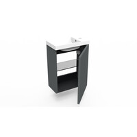 Fonteinkast Cement Arcqua Ridge 40x55x28 cm Incl. Fontein Glans Wit Met Overloop