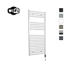 Sanicare Elektrische Radiator Sanicare HWV Met Wifi 111,8x45 cm Wit 596W Met Thermostaat Chroom Rechtsonder