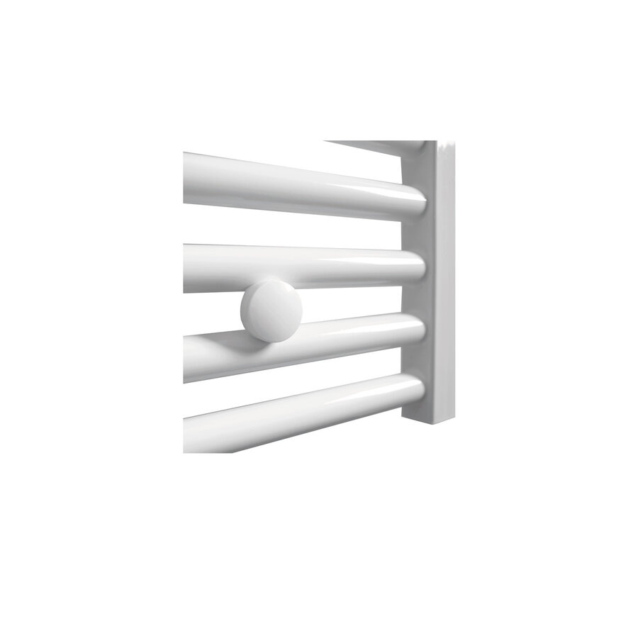 Elektrische Radiator Sanicare HWV Met Wifi 111,8x45 cm Wit 596W Met Thermostaat Chroom Rechtsonder
