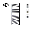 Sanicare Elektrische Radiator Sanicare HWV Met Wifi 111,8x45 cm Gunmetal 596W Met Thermostaat Chroom Linksonder