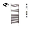 Sanicare Elektrische Radiator Sanicare HWV Met Wifi 111,8x45 cm Inox Look 596W Met Thermostaat Chroom Rechtsonder