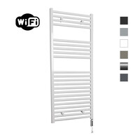Elektrische Radiator Sanicare HWV Met Wifi 111,8x60 cm Wit 730W Met Thermostaat Wit Rechtsonder