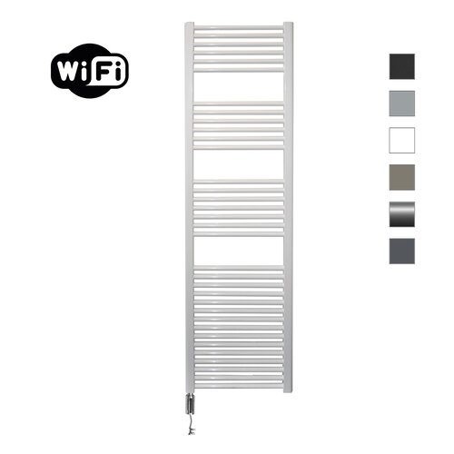 Elektrische Radiator Sanicare HWV Met Wifi 172x45 cm Wit 920W Met Thermostaat Chroom Linksonder 