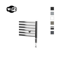 Elektrische Radiator Sanicare HWV Met Wifi 172x45 cm chroom 671W Met Thermostaat Chroom Rechtsonder