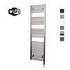 Sanicare Elektrische Radiator Sanicare HWV Met Wifi 172x45 cm Inox Look 920W Met Thermostaat Zwart Rechtsonder