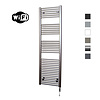 Sanicare Elektrische Radiator Sanicare HWV Met Wifi 172x60 cm Inox Look 1127W Met Thermostaat Chroom Rechtsonder