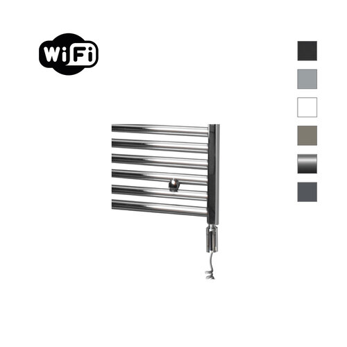 Elektrische Radiator Sanicare HWV Met Wifi 172x60 cm Chroom 822W Met Thermostaat Chroom Rechtsonder 