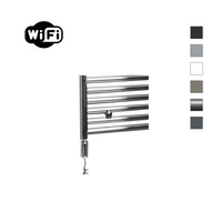 Elektrische Radiator Sanicare HWV Met Wifi 172x60 cm Chroom 822W Met Thermostaat Chroom Linksonder