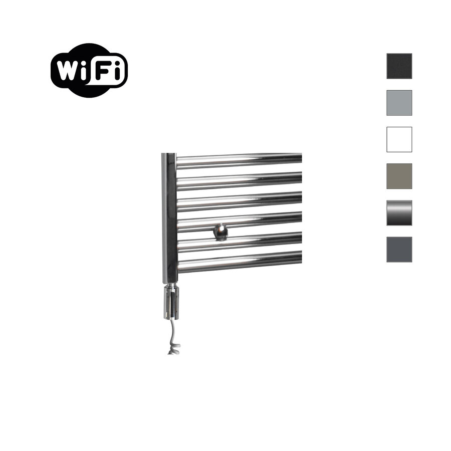 Elektrische Radiator Sanicare HWV Met Wifi 172x60 cm Chroom 822W Met Thermostaat Chroom Linksonder