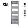 Elektrische Radiator Sanicare HWV Met Wifi 172x60 cm Gunmetal 1127W Met Thermostaat Zwart Rechtsonder