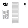 Sanicare Elektrische Radiator Sanicare HWV - Moda Met Wifi 160x60 cm Mat Wit 1159W Met Thermostaat Zwart Linksonder