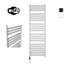 Sanicare Elektrische Radiator Sanicare HWV - Moda Met Wifi 160x60 cm Mat Wit 1159W Met Thermostaat Chroom Linksonder