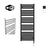 Sanicare Elektrische Radiator Sanicare HWV - Moda Met Wifi 160x60 cm Mat Zwart 1159W Met Thermostaat Chroom Rechtsonder