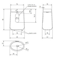 Vrijstaande Waskom Zenon Elipse 60x42 cm Glacier White