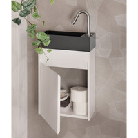 Fonteinkast Differenz Hura L Links/Rechts 40 cm Wit