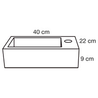 Fontein Differnz Hura I 40x22 cm Marmer Wit