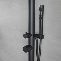 Buitendouche vrijstaand Fortifura Outdoor Original Met Handdouche Mat Zwart