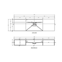Wastafel Ideavit Solidbliss 140x40x20 cm Solid Surface 1 Opberg Vak Mat Wit