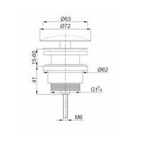 Open Afvoerplug BWS Karsten 5/4" Glans Wit