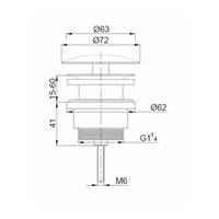 Open Afvoerplug BWS Karsten 5/4" Mat Wit