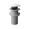 Wiesbaden Clickwaste Afvoerplug Wiesbaden Caral Verlengd 5/4" Glans Wit