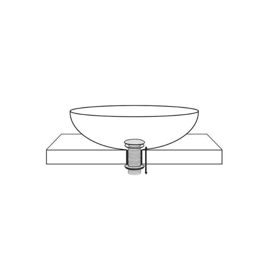 Clickwaste Afvoerplug Wiesbaden Caral Verlengd 5/4" Glans Wit