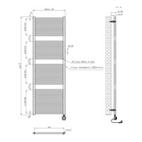 Elektrische Radiator Wiesbaden Elara 181.7x60 Cm Smart Wifi Gunmetal