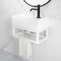 Frame Voor Fontein Wiesbaden Nick 39,5x15x21,5 cm Mat Wit