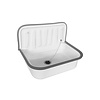 Uitstortgootsteen BWS Burton 50,5x33x37 cm Plaatstaal Glans Wit