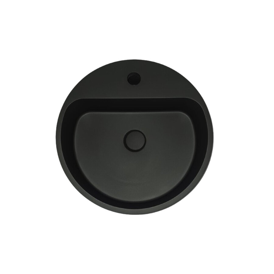 Opbouw Wastafel Sanimex Crystal Beton Halfrond Mat Grijs